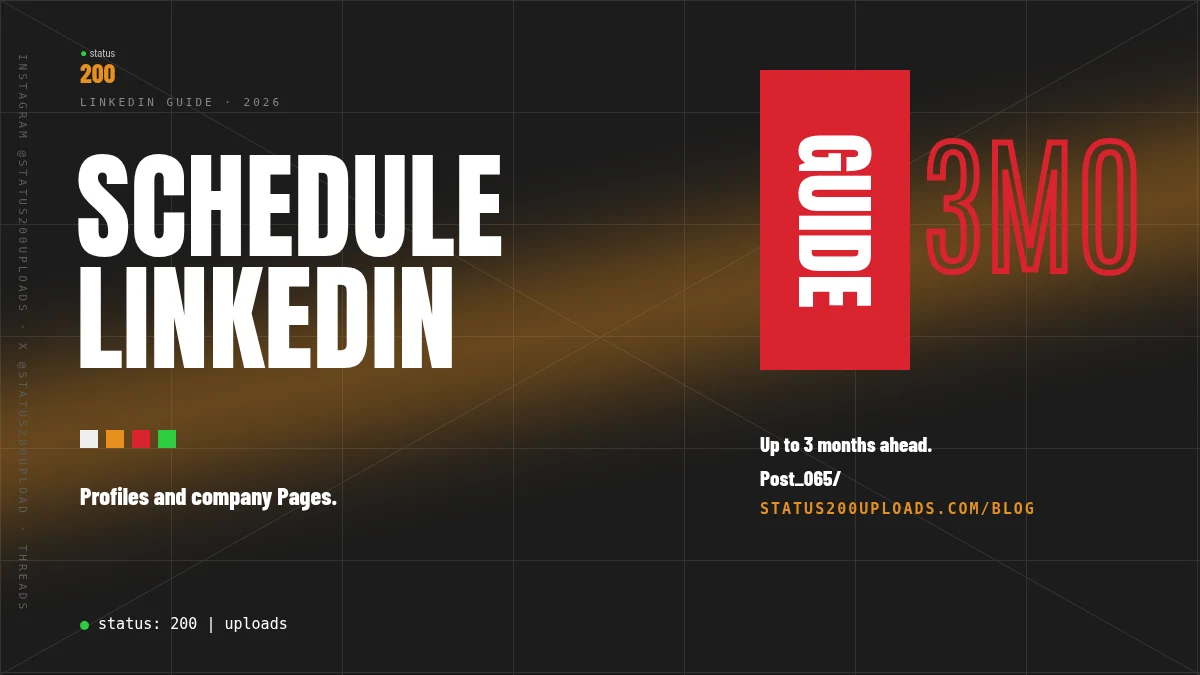 How to Schedule LinkedIn Posts (Profile and Company Page)